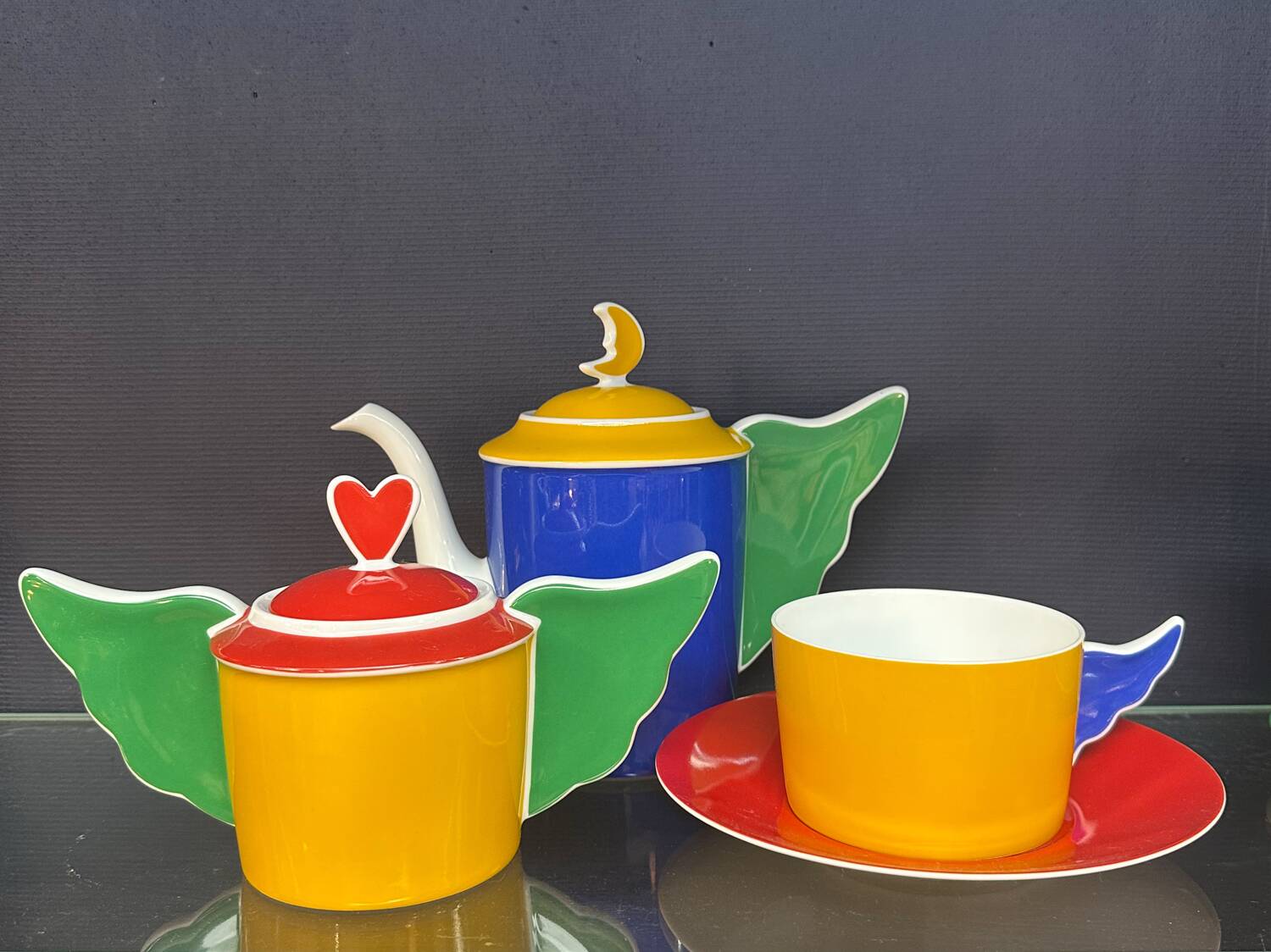 Tea service Anges JC de Castelbajac x Limoges porcelain