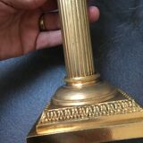 Golden bronze Corinthian column lamp