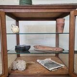 Old oak counter display case