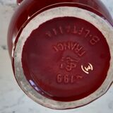 Vase St Clément burgundy and golden 50s