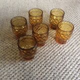 Series of 6 vintage glasses