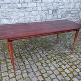 Table danoise en palissandre de Rio à allonges 1960