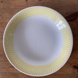Plat de service creux vintage jaune 60s