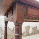 Table XXL noyer massif foncé 3m