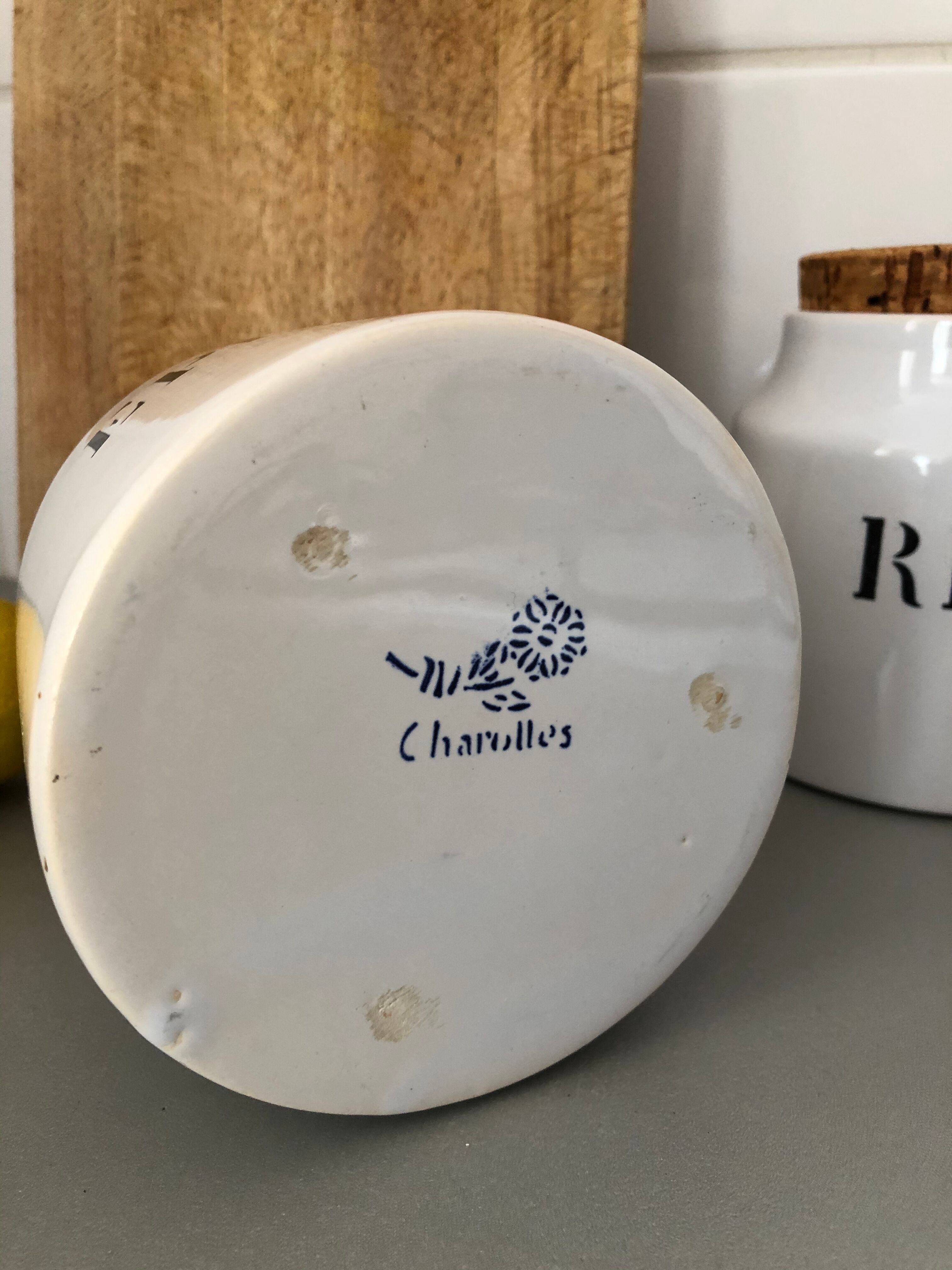Pot "Spices" white ceramic Charolles