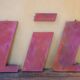 Letter to sign vintage metal 'I '.