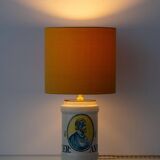 Italian Apothecary Ceramic Table Lamp Pharmacy Albarello, circa 1870-1885