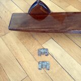 Antique and authentic vintage wooden bathroom shelf from the 70s