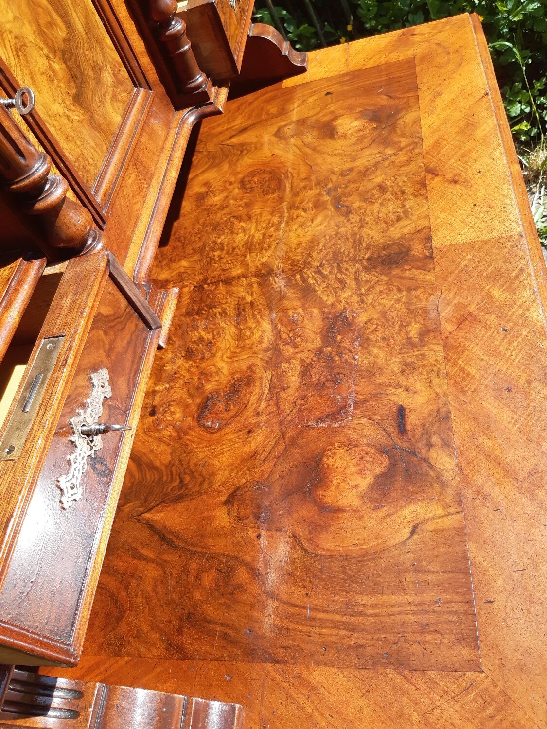 Walnut stepped desk nineteenth era