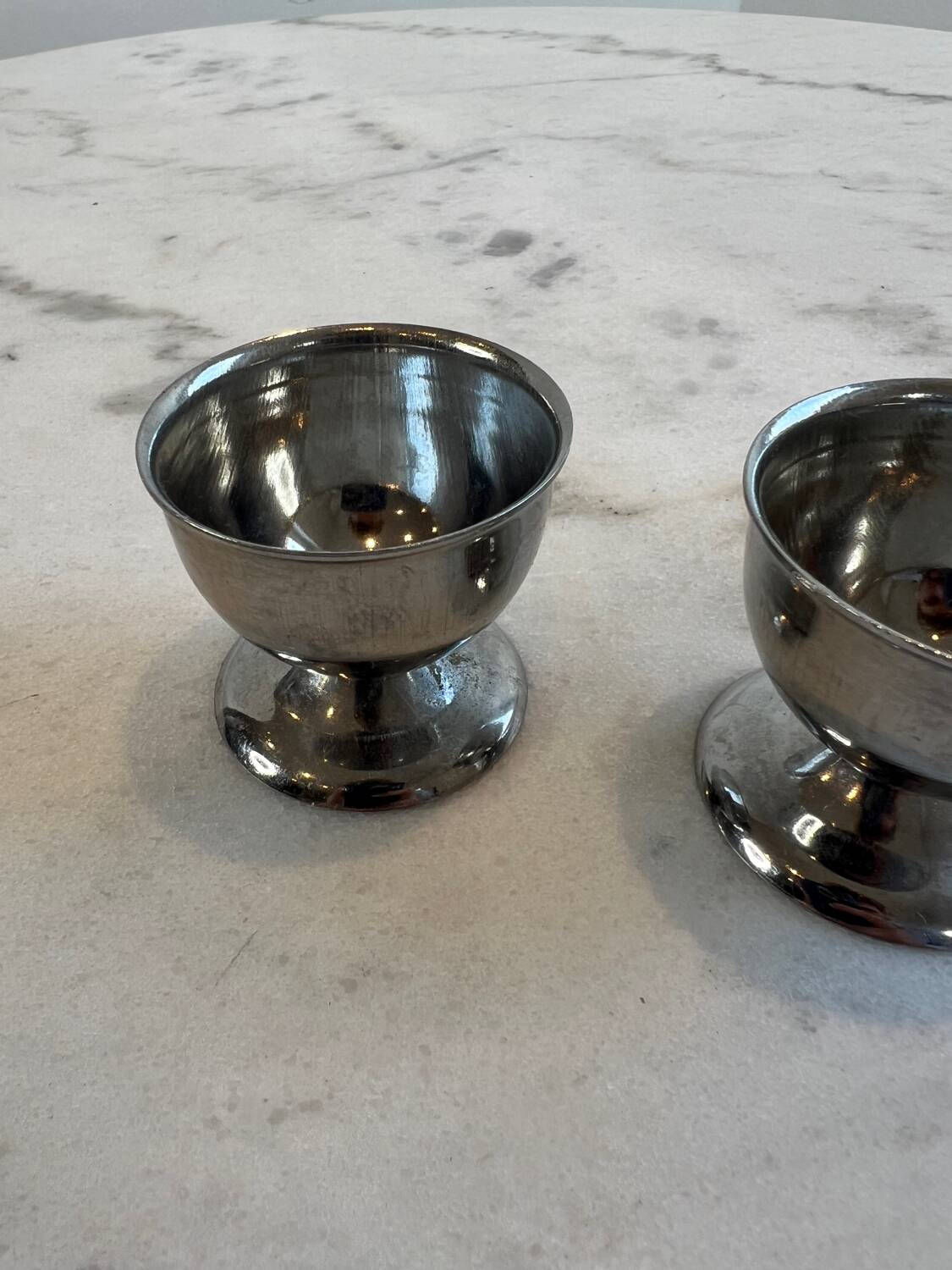 Vintage stainless steel egg cup