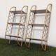 Pair of vintage bamboo and rattan wall shelves 1960