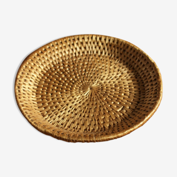 Round basketry tray