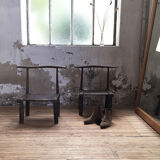 Pair of Ivory Coast chairs 50s