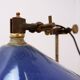 Industrial desk lamp with cobalt blue enamel shade - 1950s