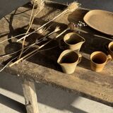 Set of 3 small jugs or milk pots in stoneware H8 D8.5