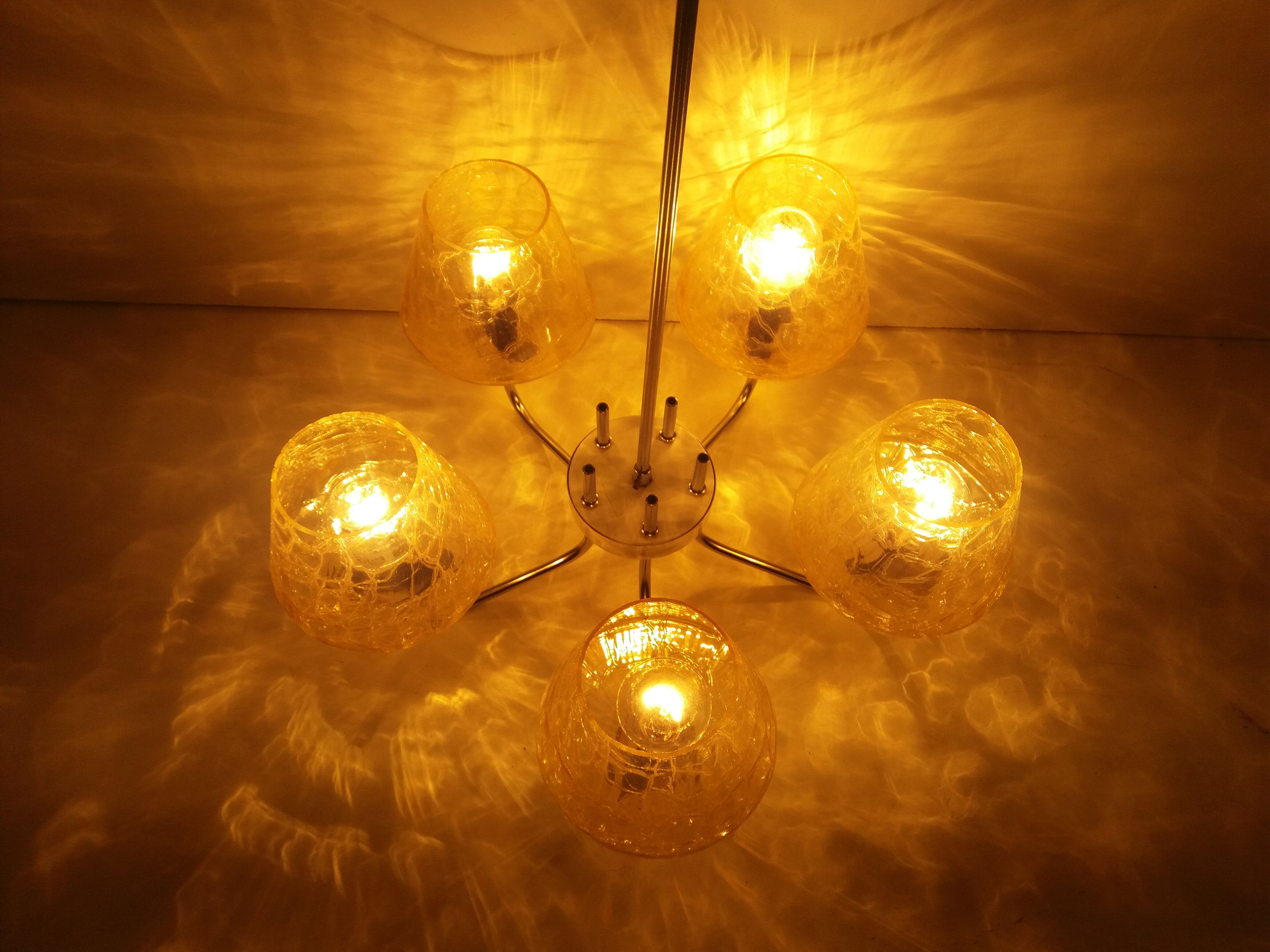 1965 Napako chandelier, Czechoslovakia