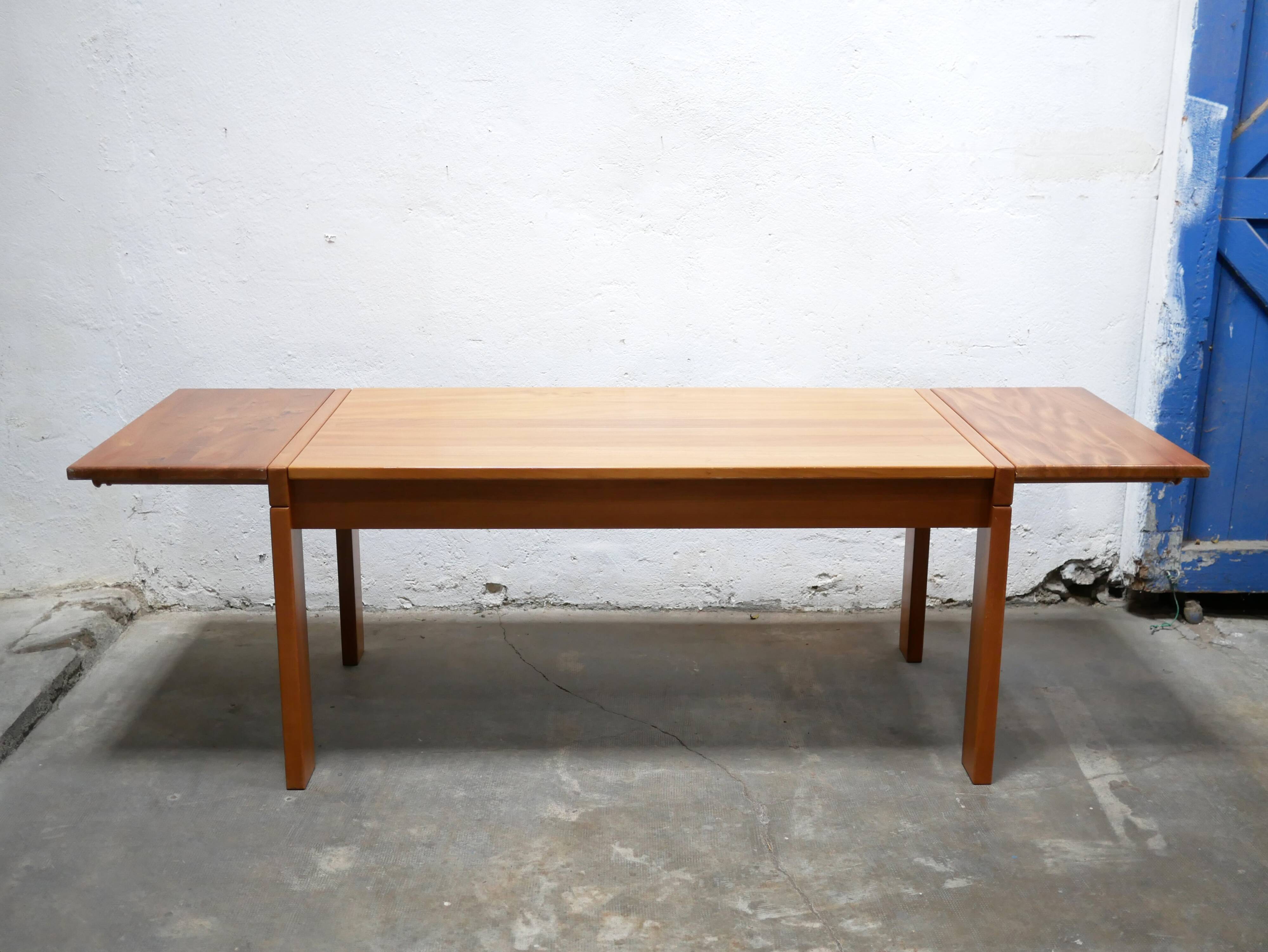 Vintage elm dining table by Maison Regain