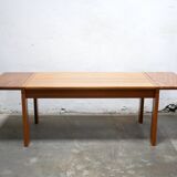Vintage elm dining table by Maison Regain