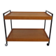 Minimalist Rollable Teak Serving Cart, 1960s