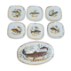 Lonchamp fish service: 12 plates and a dish