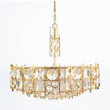 Exceptional 7-light chandelier - high-end Palwa - Gold-plated brass f