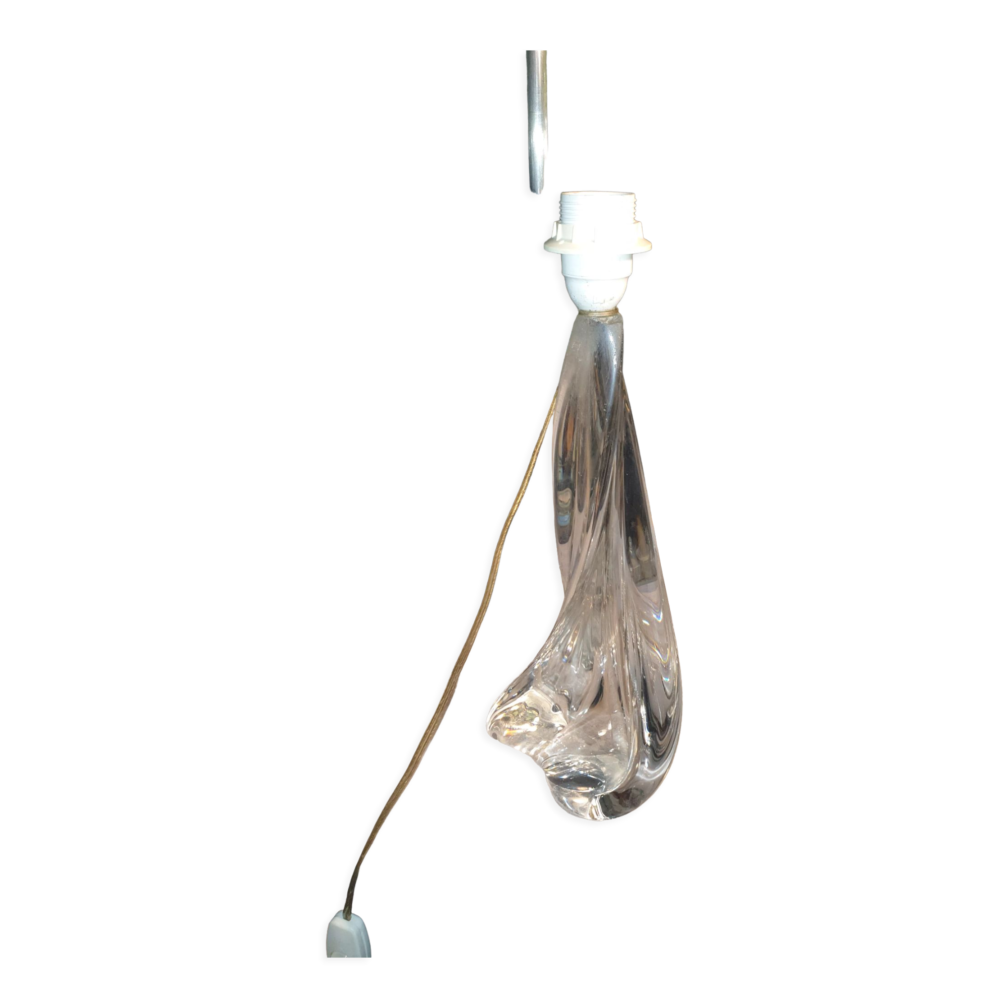 Vintage lamp foot crystal st louis