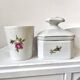 Limoges porcelain toiletry bottles decorated with roses