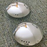 Silver metal pebble salt and pepper shaker