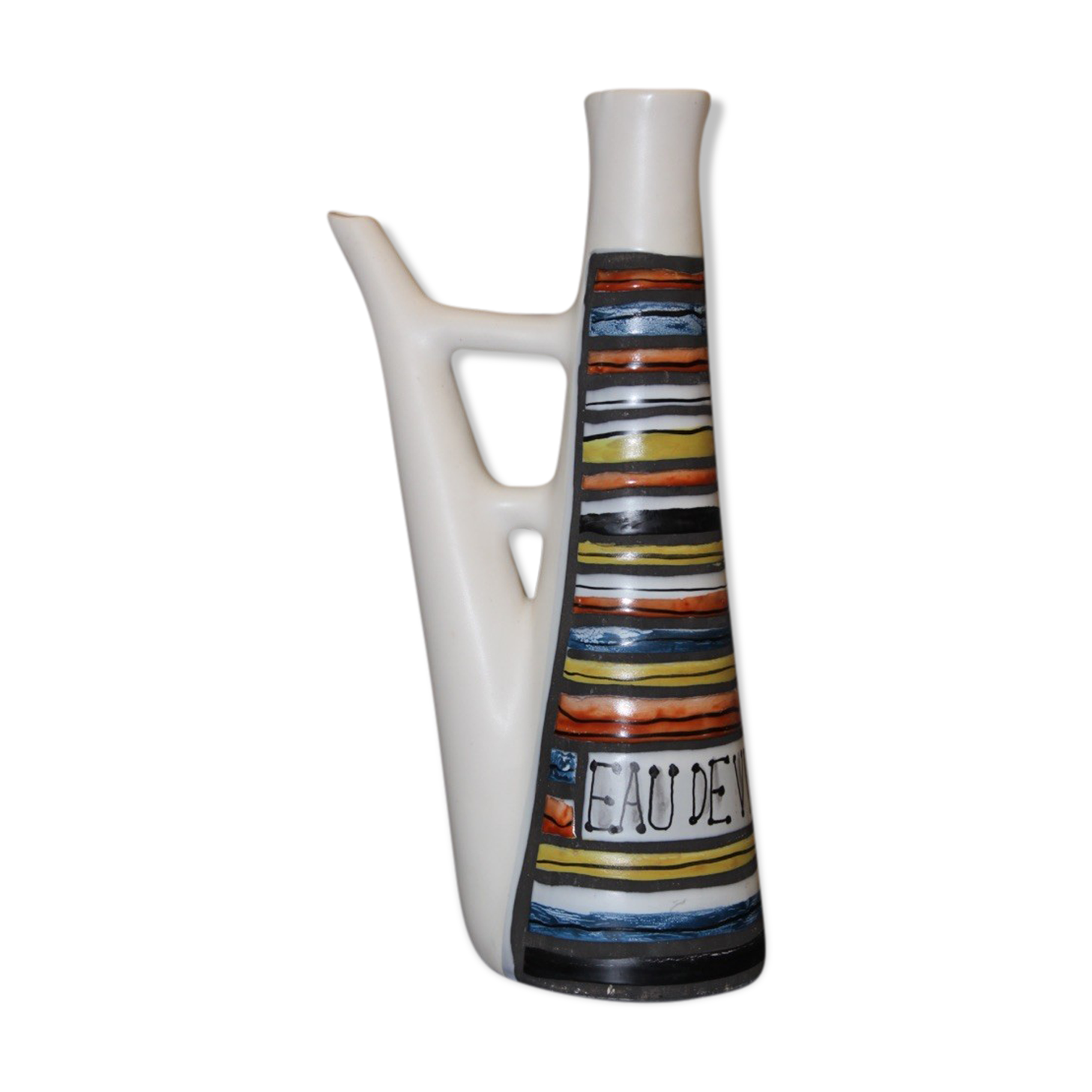 Ceramic pitcher by Capron circa 1960