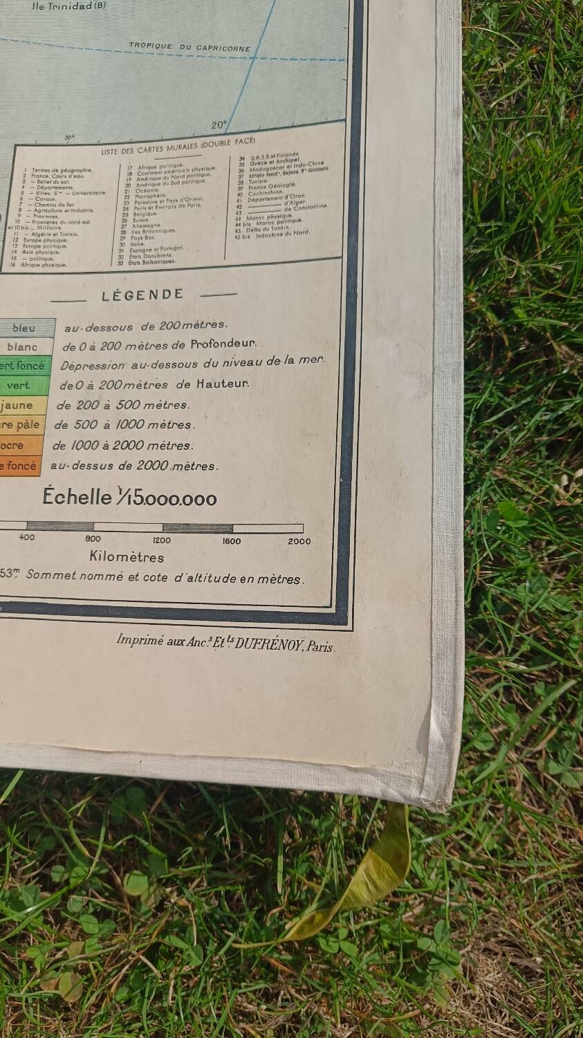 Old school map of the American continent by Vidal Lablache