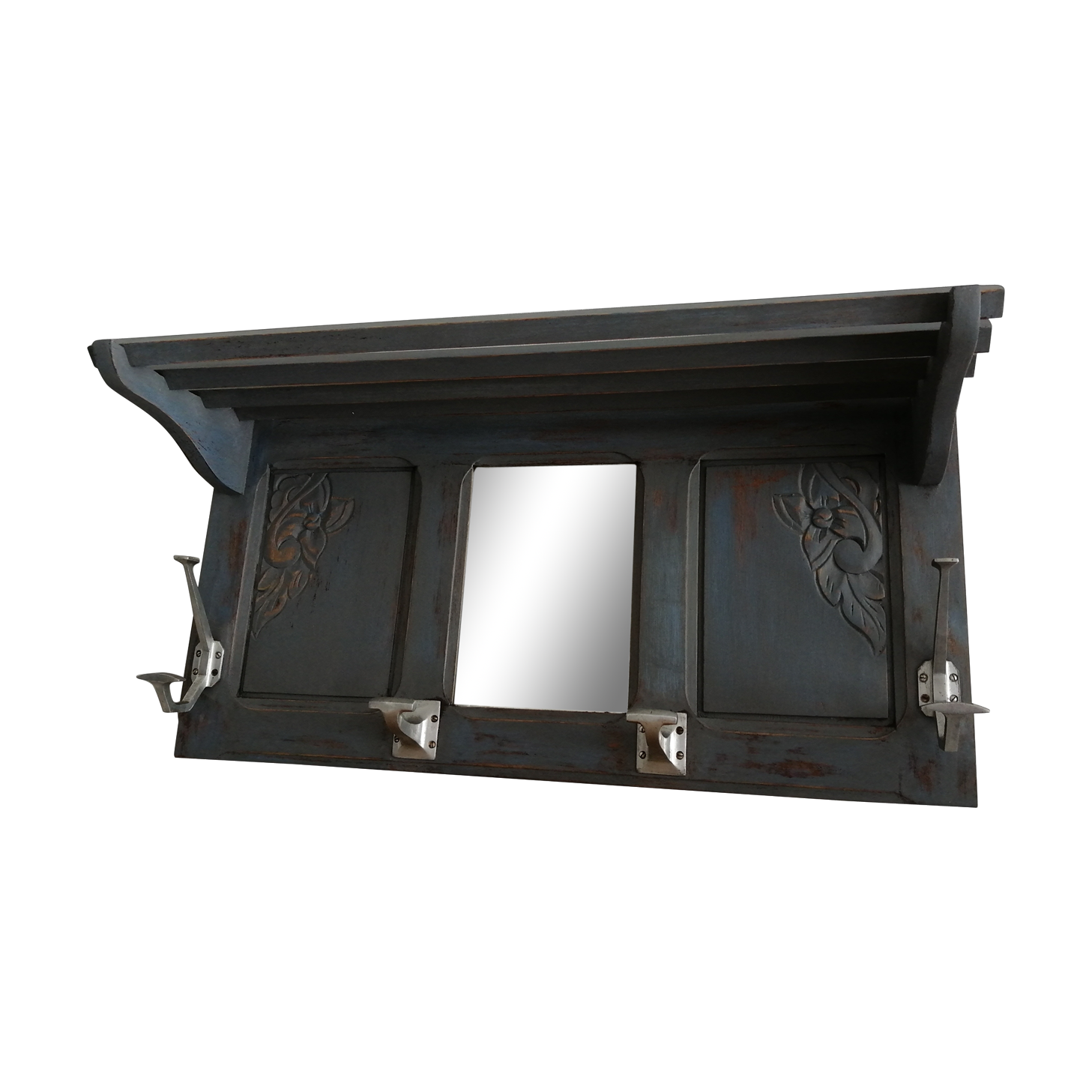 Wooden wall coat holder