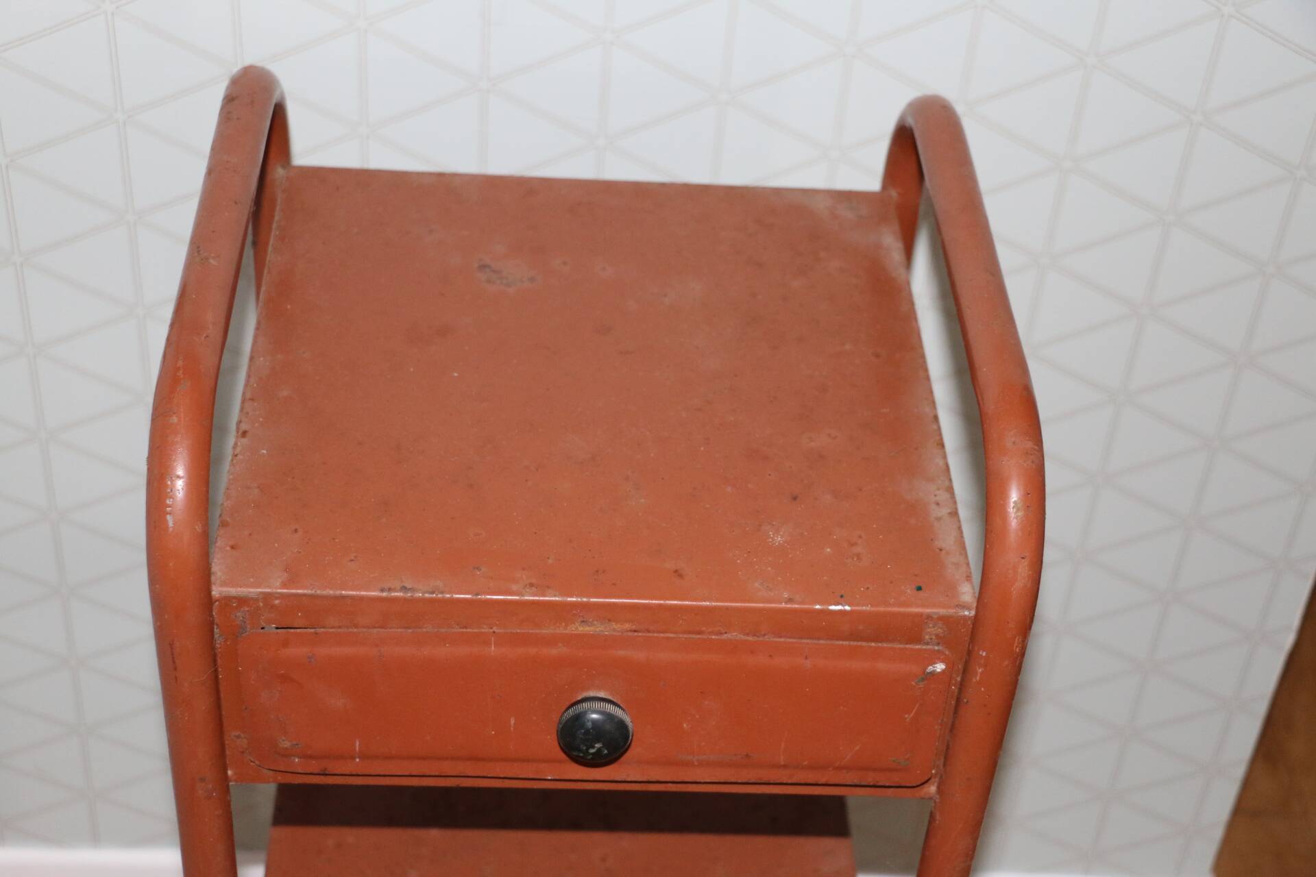 Paire de chevets d’internat métal 1960