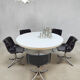 Midcentury dining office set Tecno 'Modus' chairs