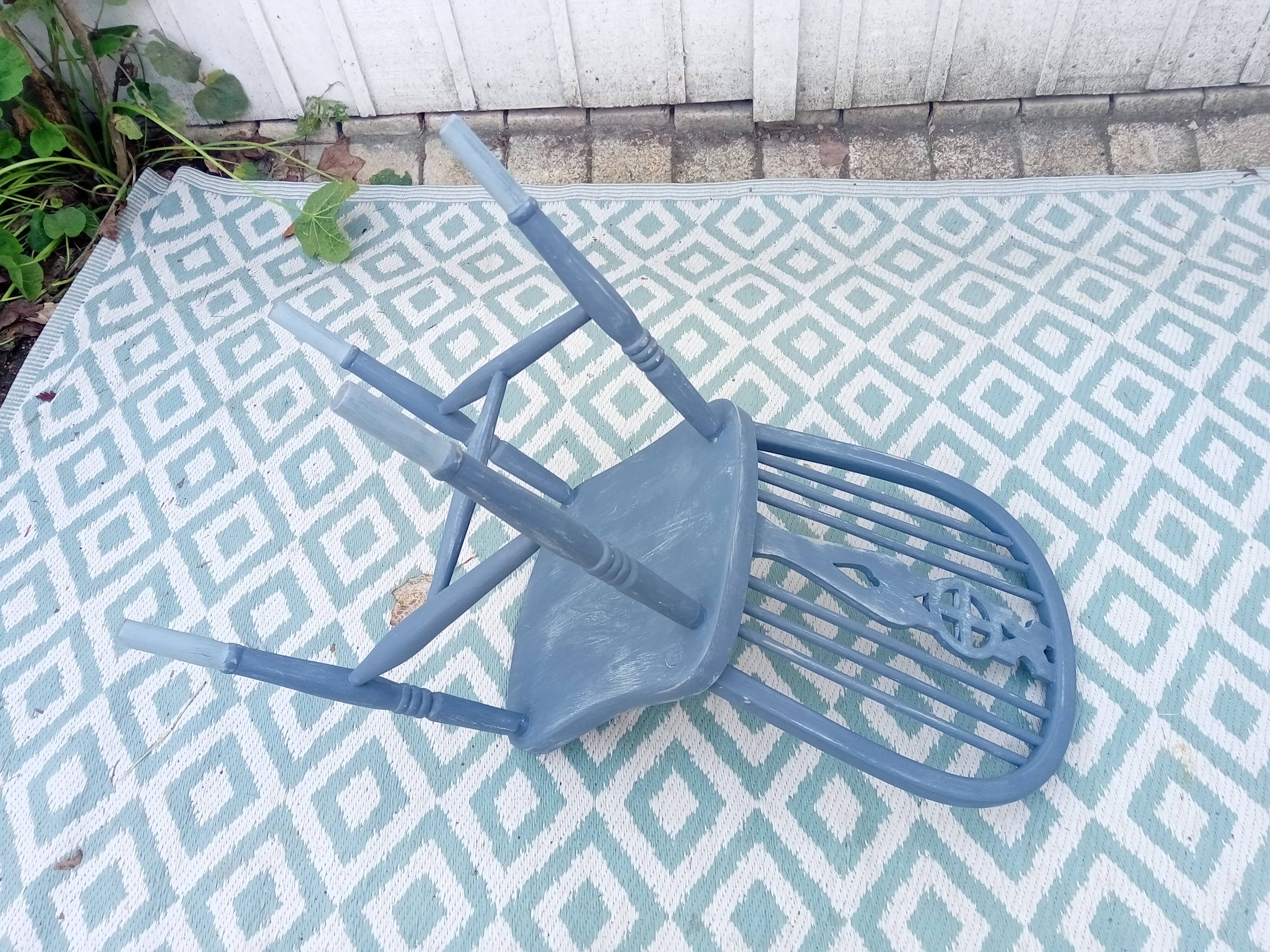 Patinated wooden chair