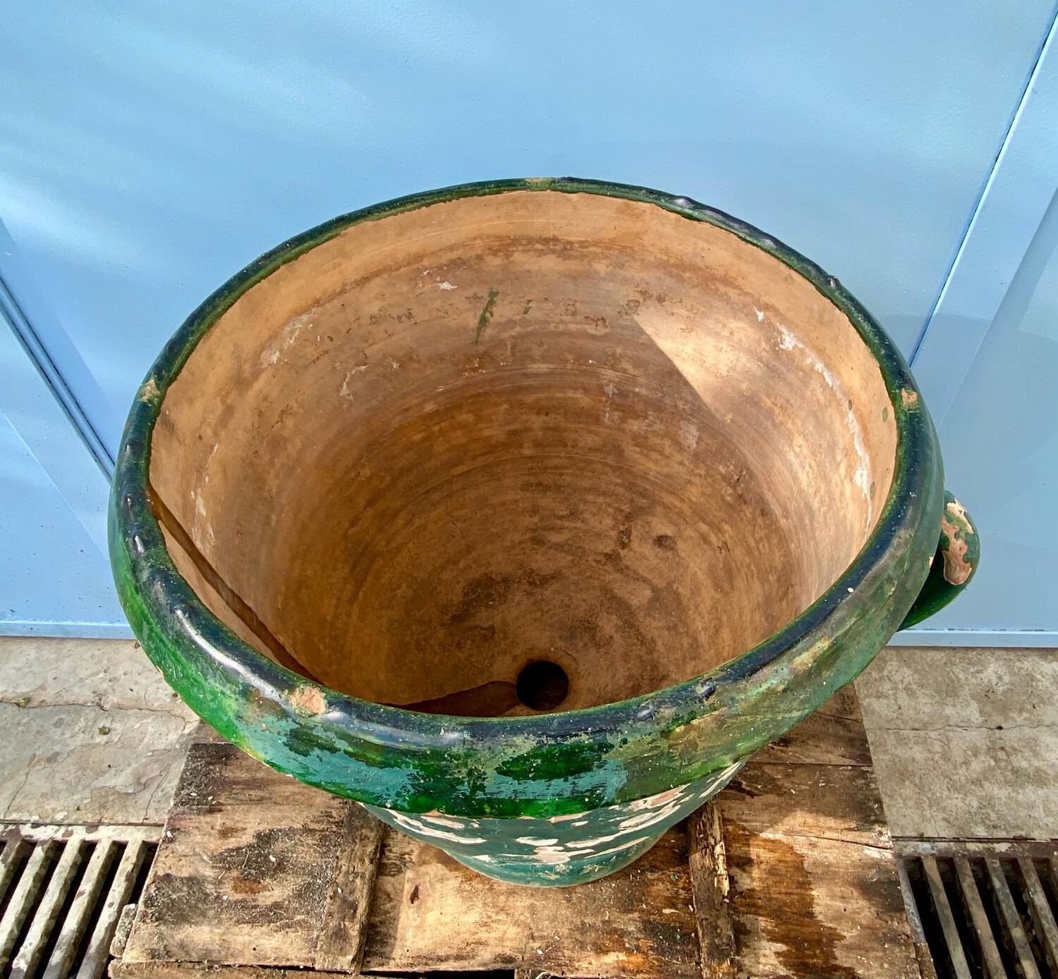 Varnished terracotta jar