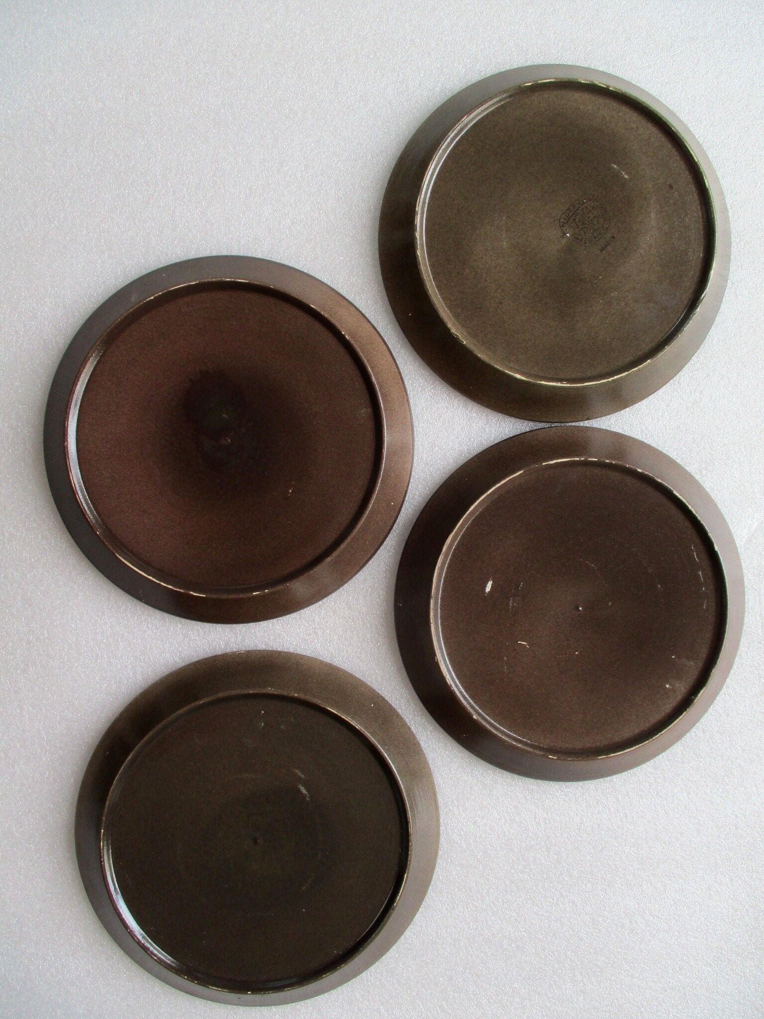 Set of 12 flat plates in niderviller glazed stoneware