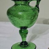 Bougeoir ou lampe à huile en verre soufflé Biot