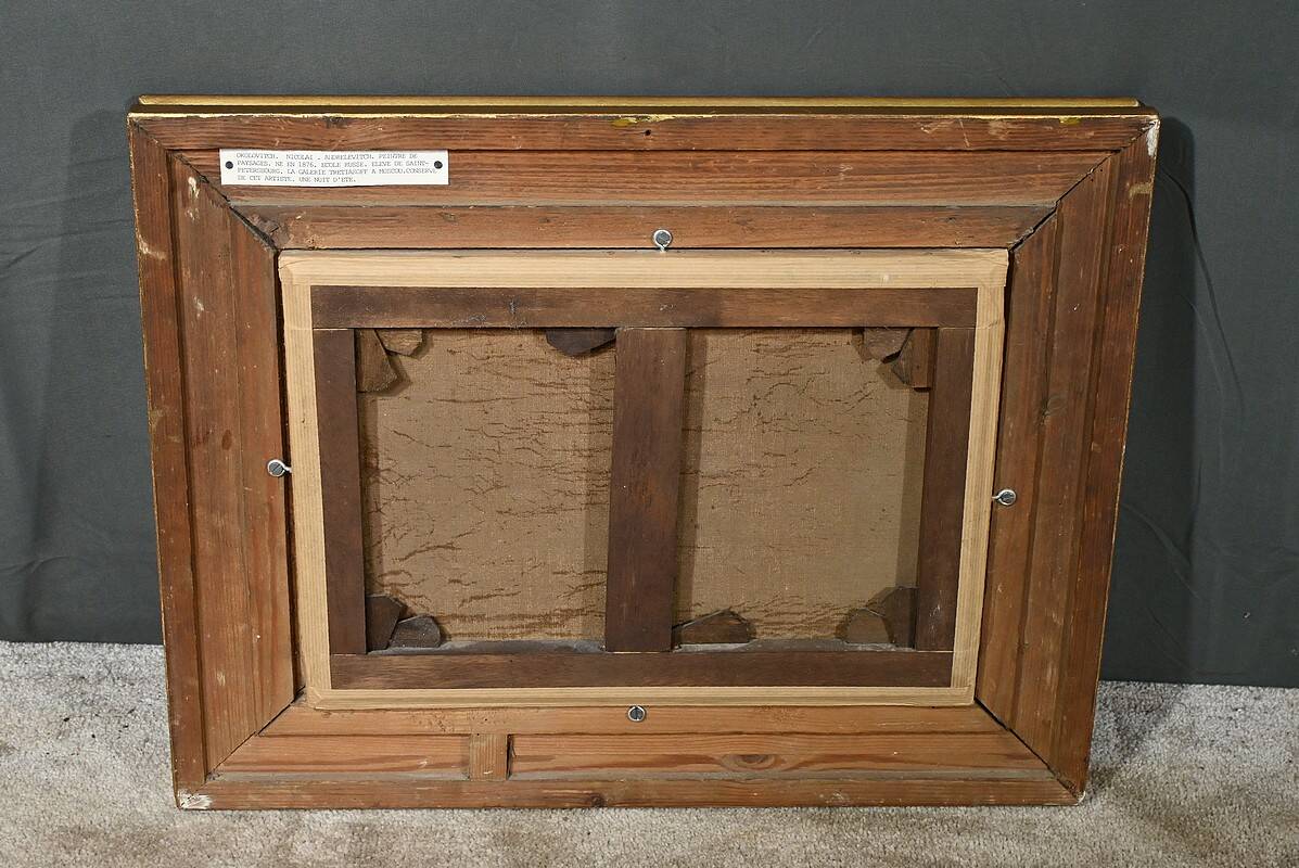 Huile sur Toile « Le Moulin » de N. Okolowicz – Début XXe