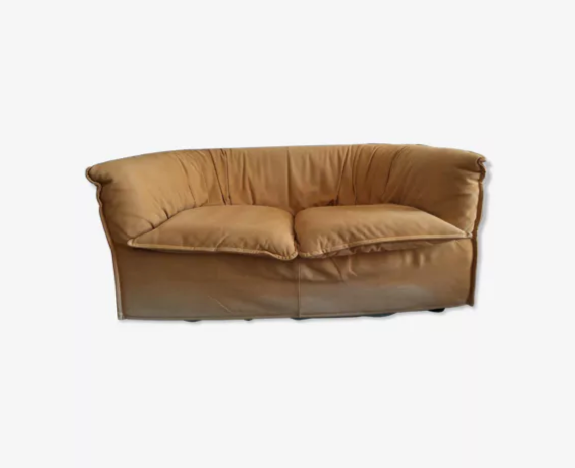 Alcantara leather sofa 2 places