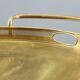 Vintage double-tier brass serving trolley, 1950s design.