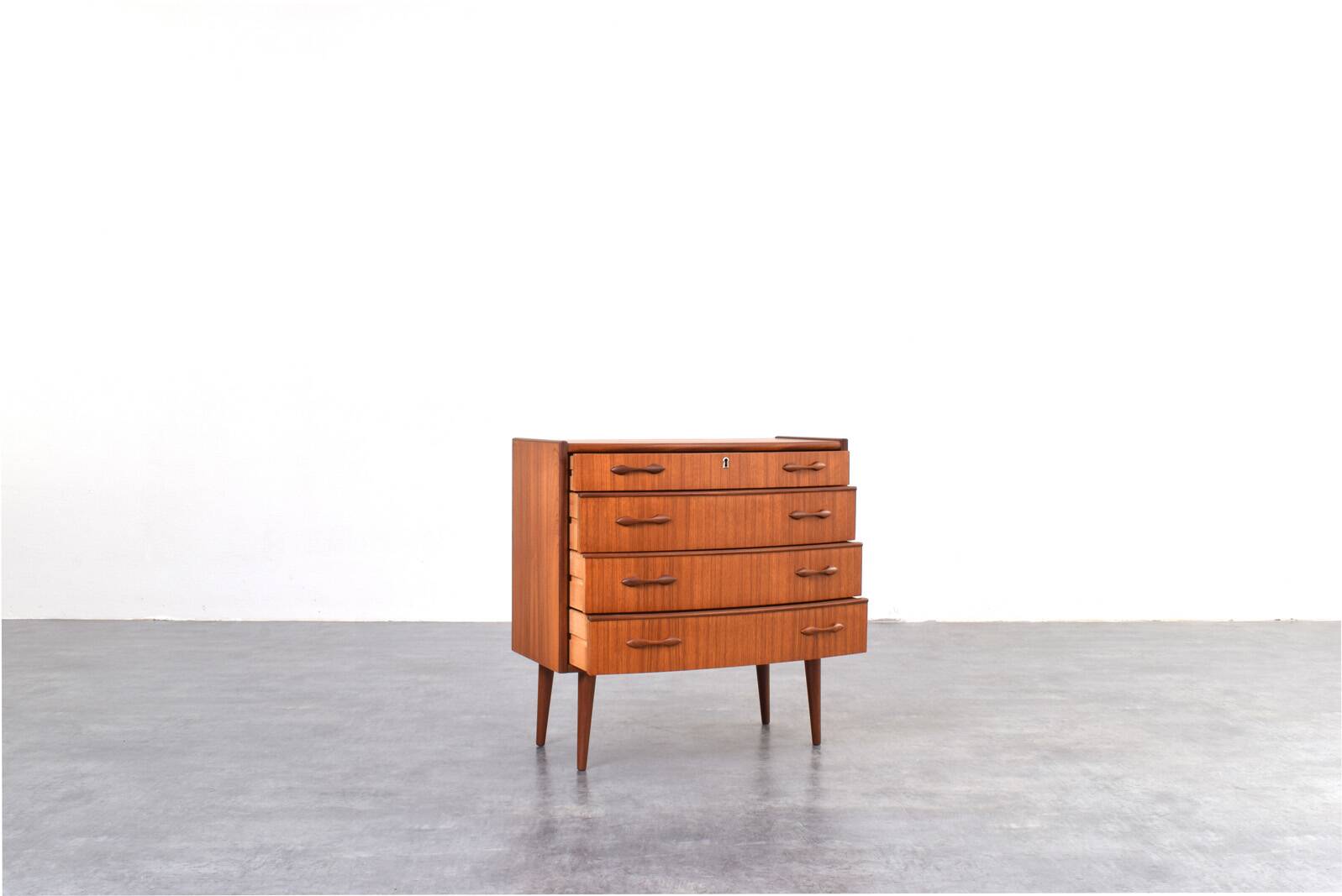 Mid Century Norwegian Teak Chest Of Drawers By Brødrene Blindheim For Sykky