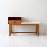 Vintage Scandinavian Gossip Chair with Drawer