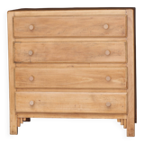 Small art deco chest of drawers in natural wood