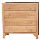 Petite commode art deco en bois naturel