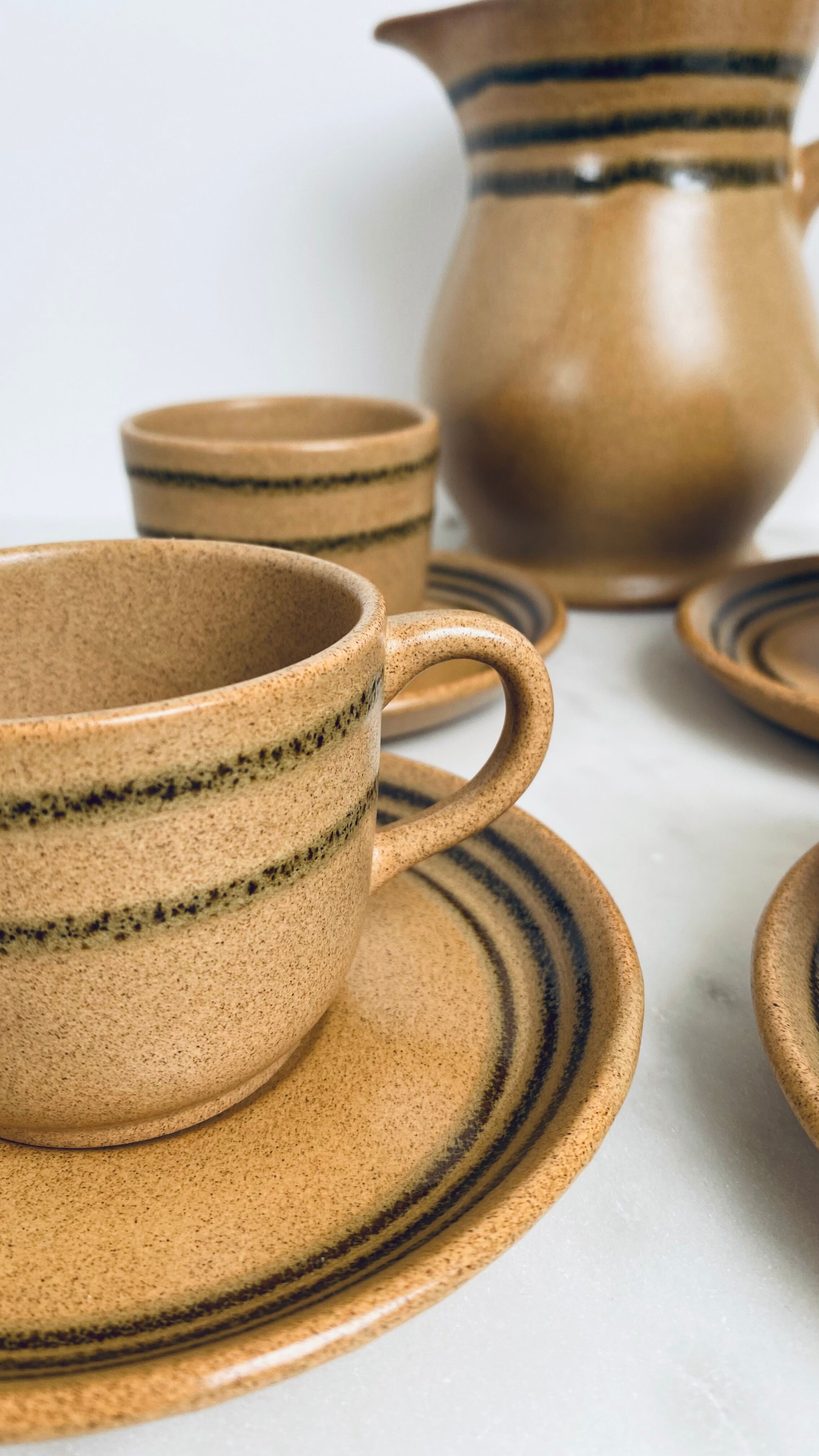 Coffee service in Sarreguemines sandstone