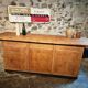 Vintage French Oak and Pine Counter – 1930s Shop Counter or Kitchen Island