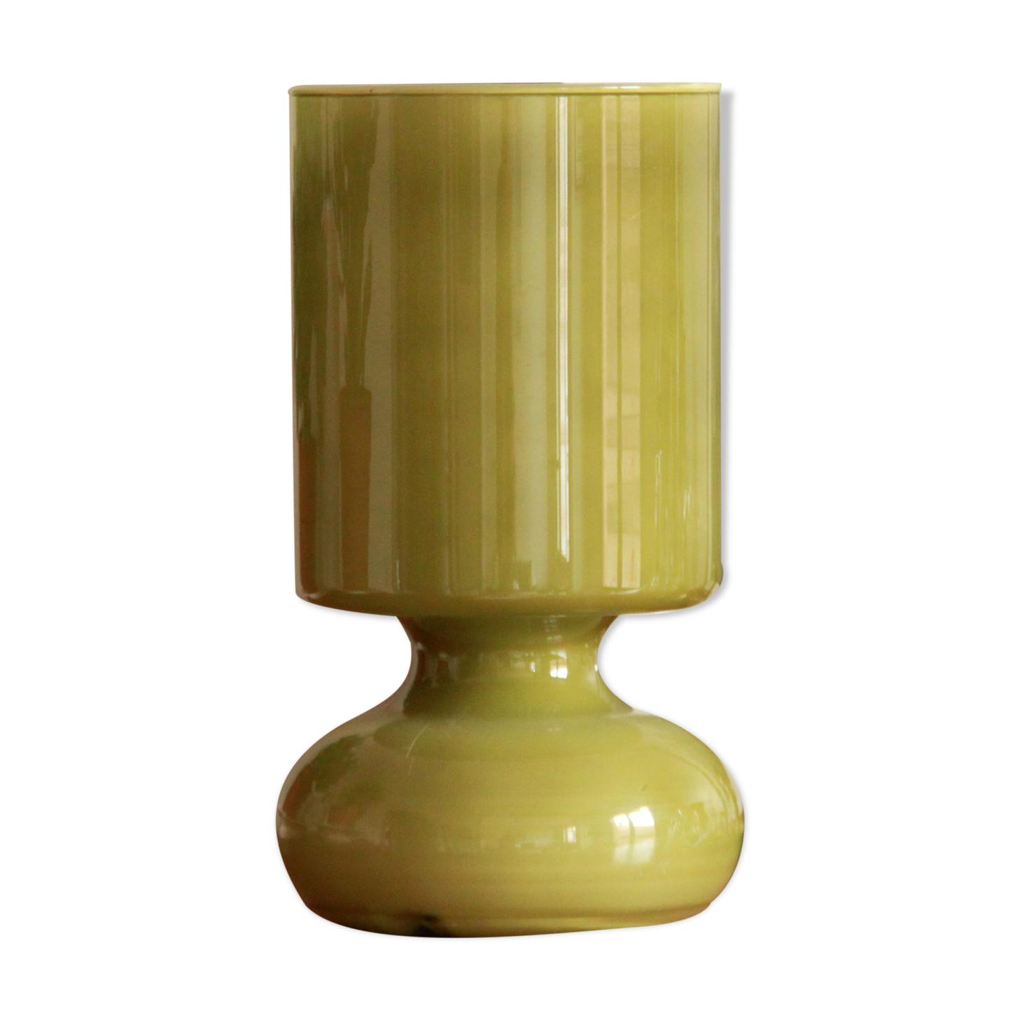 Table lamp Lykta green glass Ikea 80s