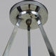 Old chandelier, suspension basin art deco 1 fire, in yellow glass paste