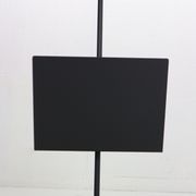 Porada Arredi Black Metal Minimalistic Magazinine Rack, 1980's, Italy