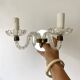 2-light murano glass and mirror wall light